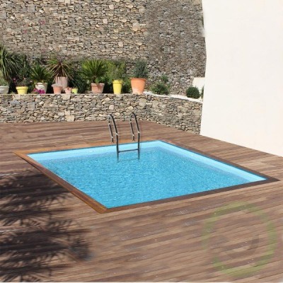 Сглобяем басейн дървена облицовка - квадратен Gre sunbay