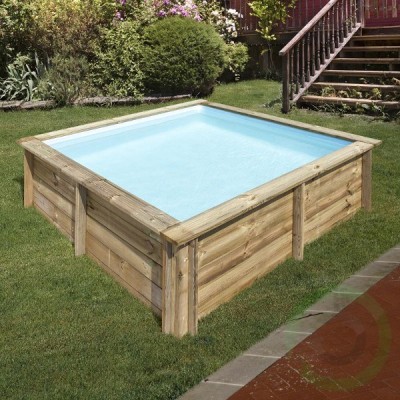 Сглобяем басейн дървена облицовка - квадратен Gre sunbay