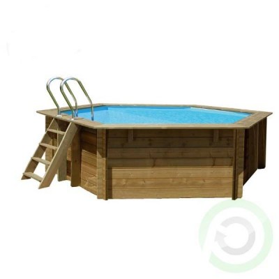 Сглобяем басейн дървена облицовка - кръгъл Gre sunbay