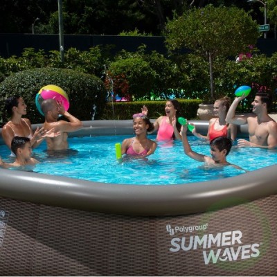 Надуваем басейн - Summer Waves quick set - цвят ратан и филтрираща с-ма